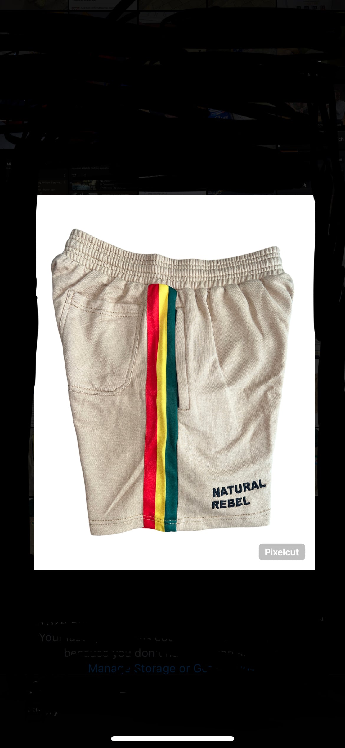 Natural Rebel connection cotton shorts