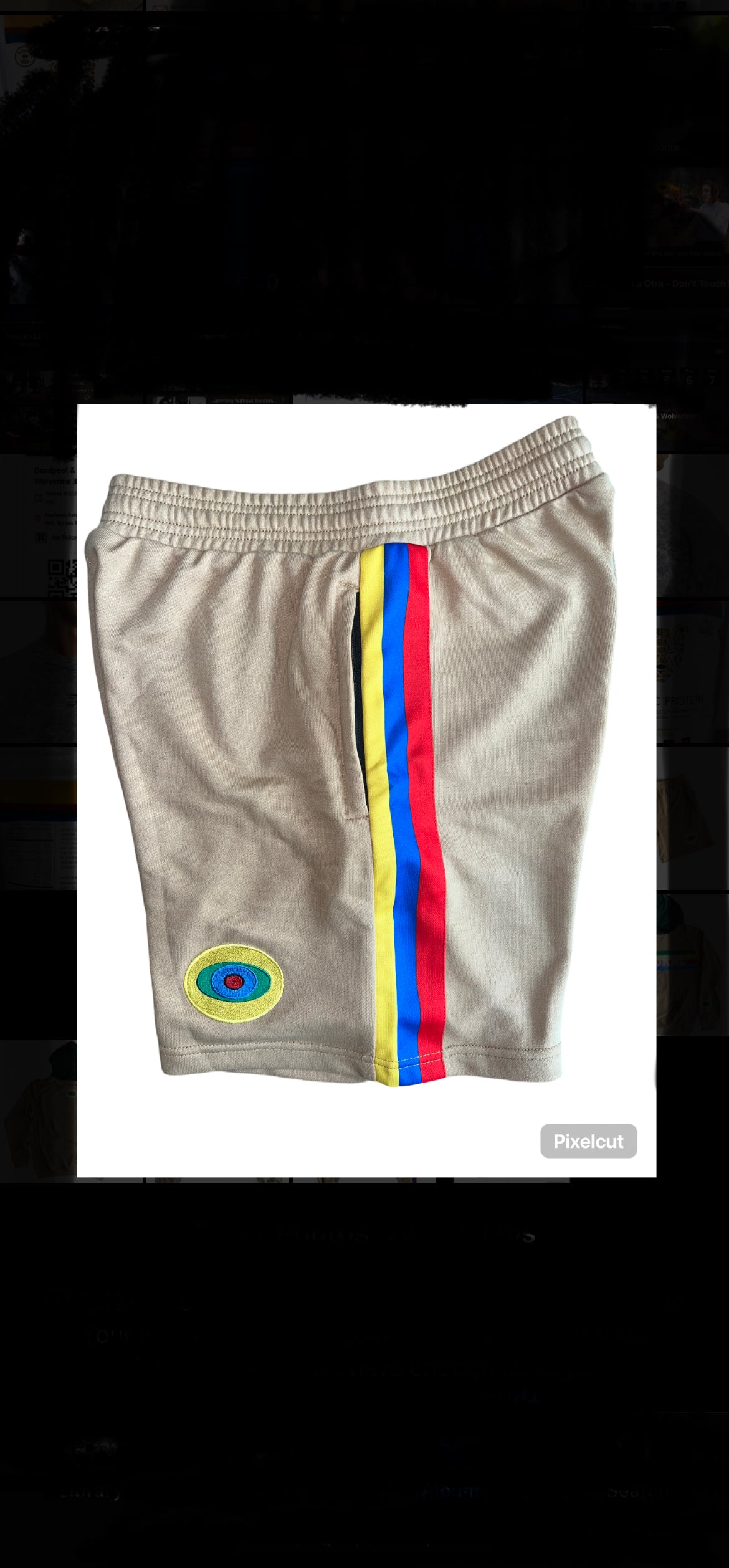 Natural Rebel connection cotton shorts